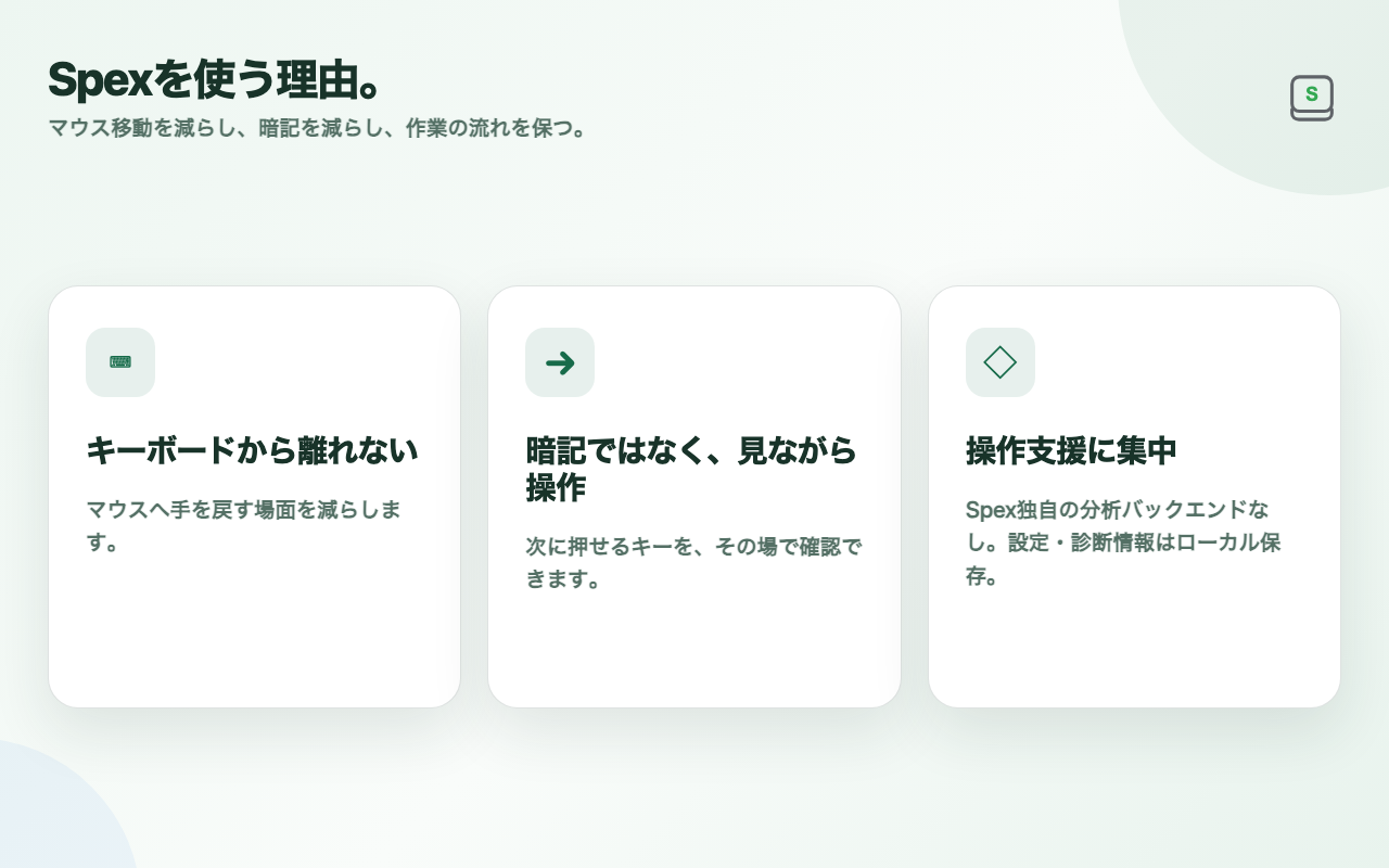 Chrome Web Store用 Spex スクリーンショット 5